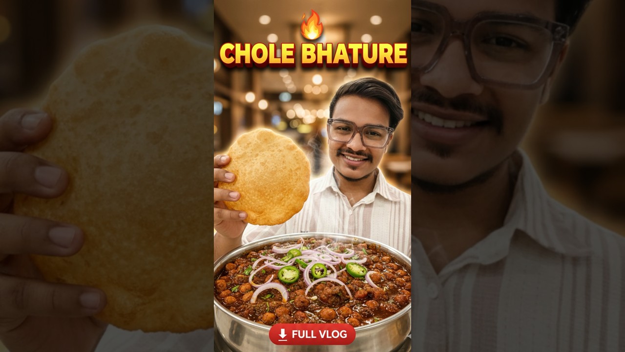 Best Chole Bhature Ever? 😍🔥Street Style Full Vlog #Shorts #CholeBhature #StreetFoodIndia #IndianFood