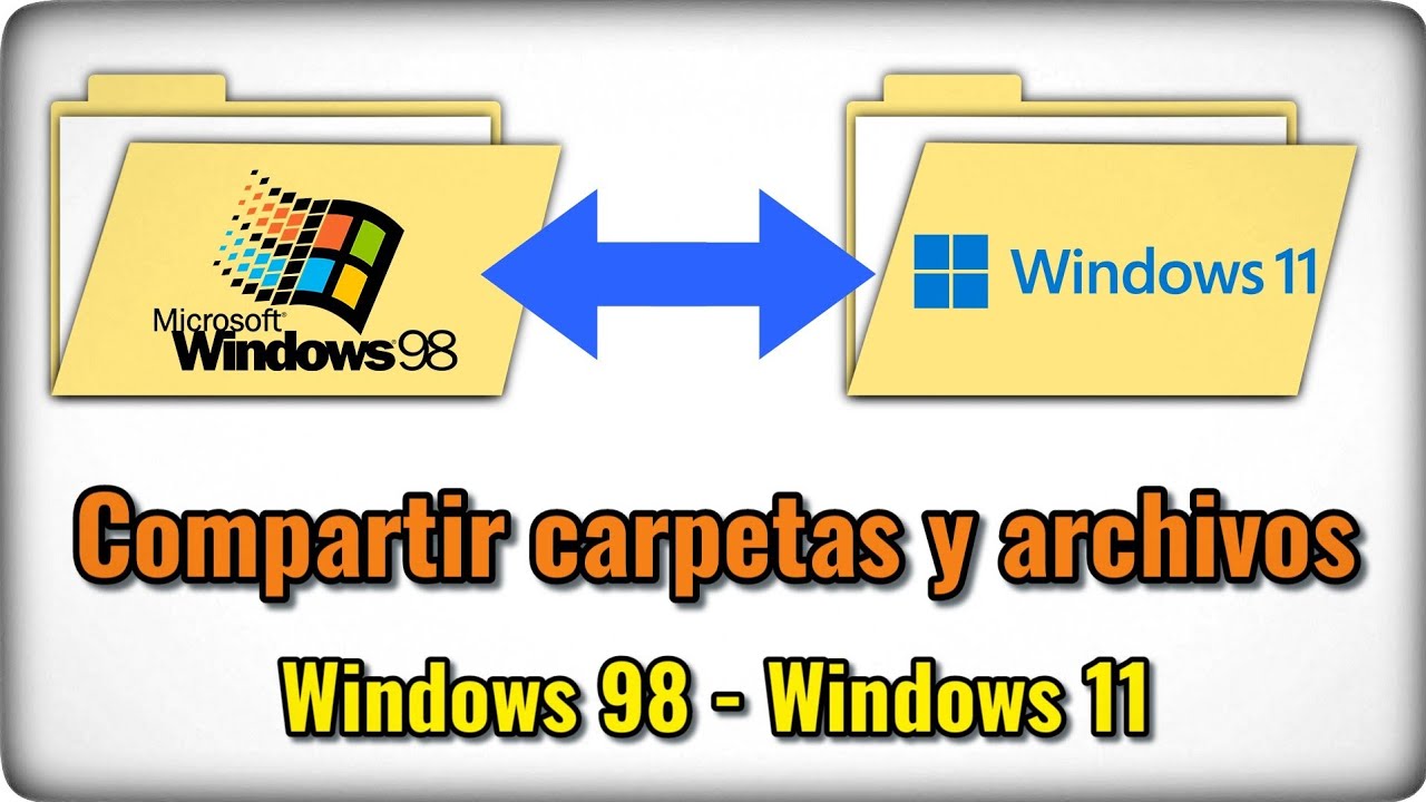 Cómo compartir carpetas y archivos entre un PC con Windows 98 y otro con Windows 11.