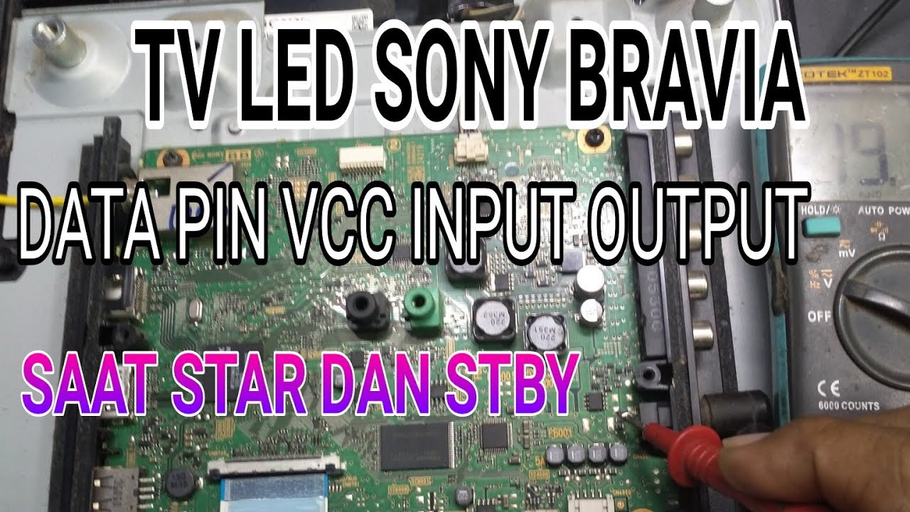 DATA PIN DAN TESPOIN MAINBOARD TV LED SONY#pemula