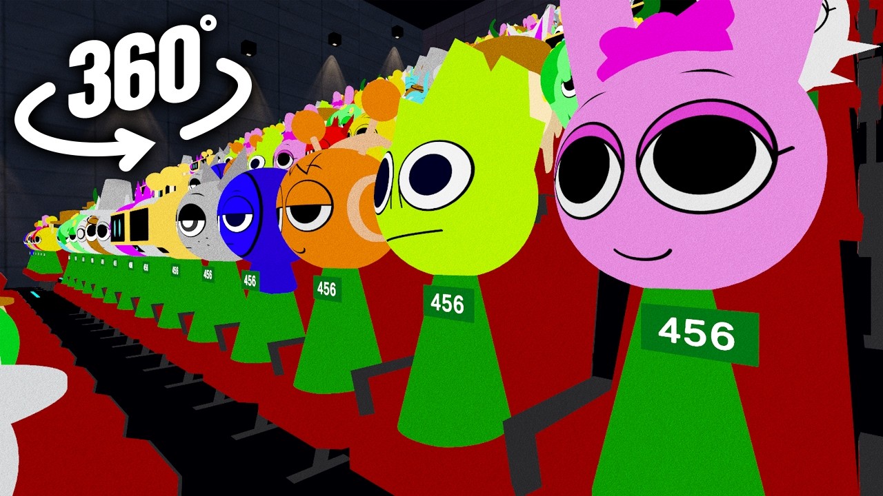 Игра Инкредибокс Спрунки Squid в кинозале  | 360° VR Animation