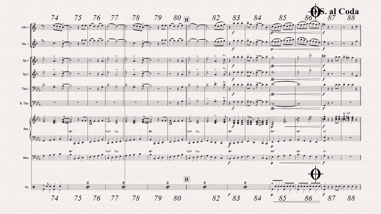 Another Day of sun from La La Land for Big Band