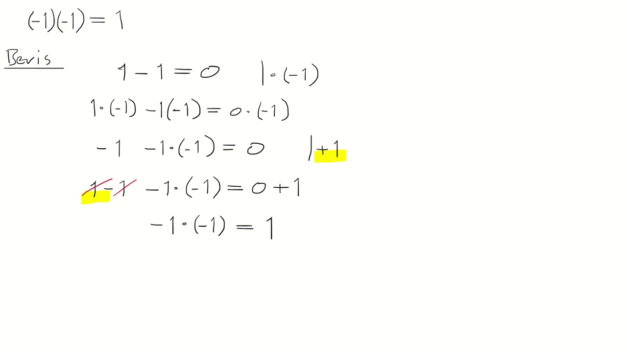 Bevis - Hvorfor er minus gange minus lik pluss?
