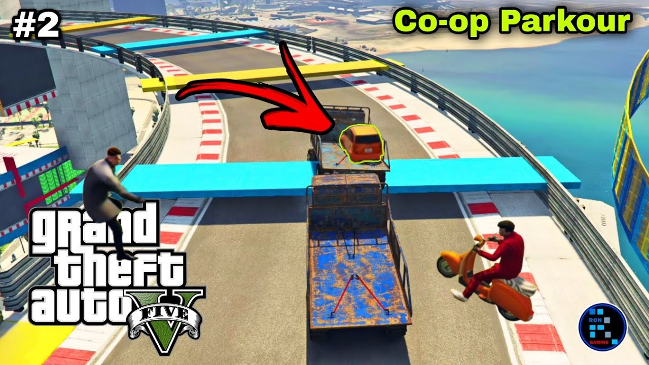 [Hindi] GTA V | Best Co-op Parkour With Friends Super Fun #2