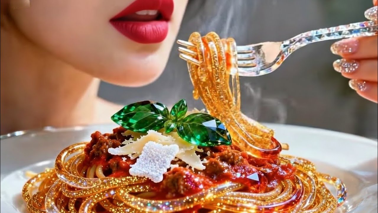 This GLASS Spaghetti ASMR Feels ILLEGAL🍜