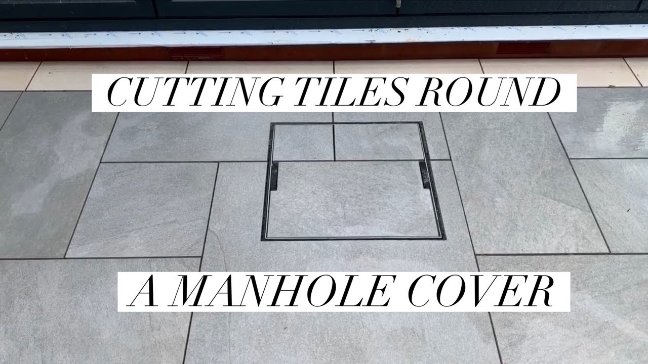 tiling over a manhole cover #paving #patio #manholecover