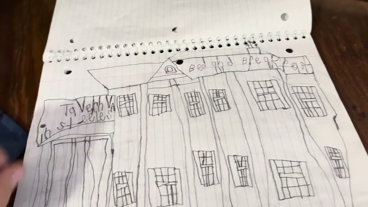 I drew bed and breakfasts all weekend 