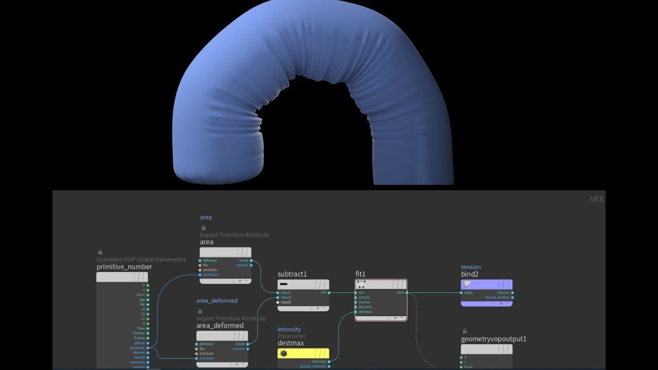 Houdini Wrinkle Setup with Vop