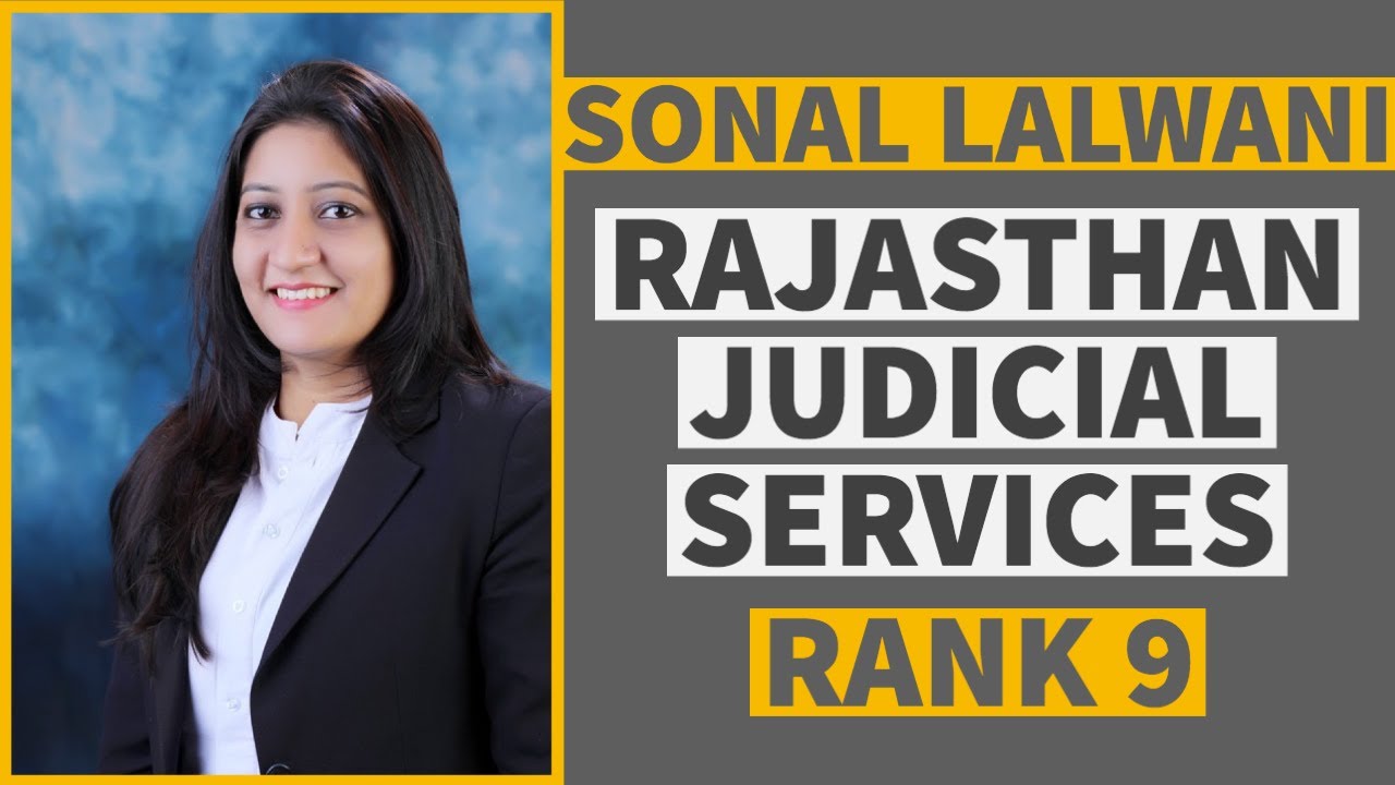 How to clear Rajasthan Judicial Services (RJS) Ft. Sonal Lalwani, Rank-9 [In Hindi]