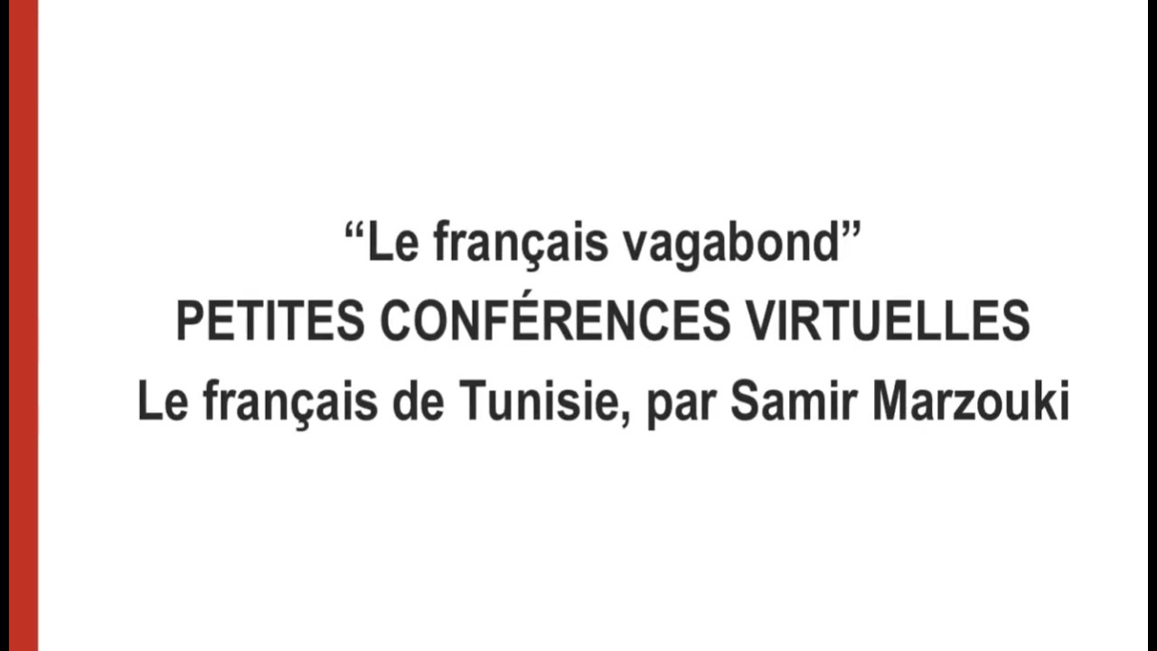 Conférence virtuelle de Samir Marzouki - Le Français Vagabond (en Tunisie)