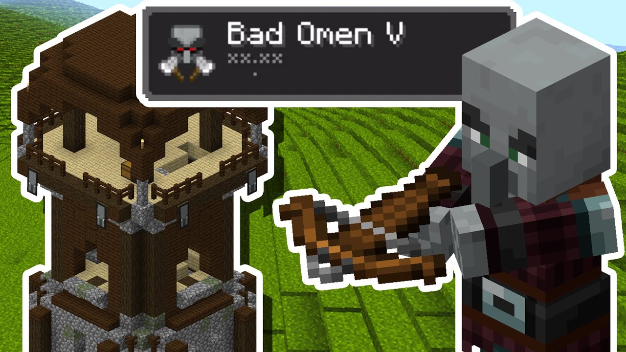 PILLAGERS Gave Me BAD OMEN V in Minecraft HARDCORE!!
