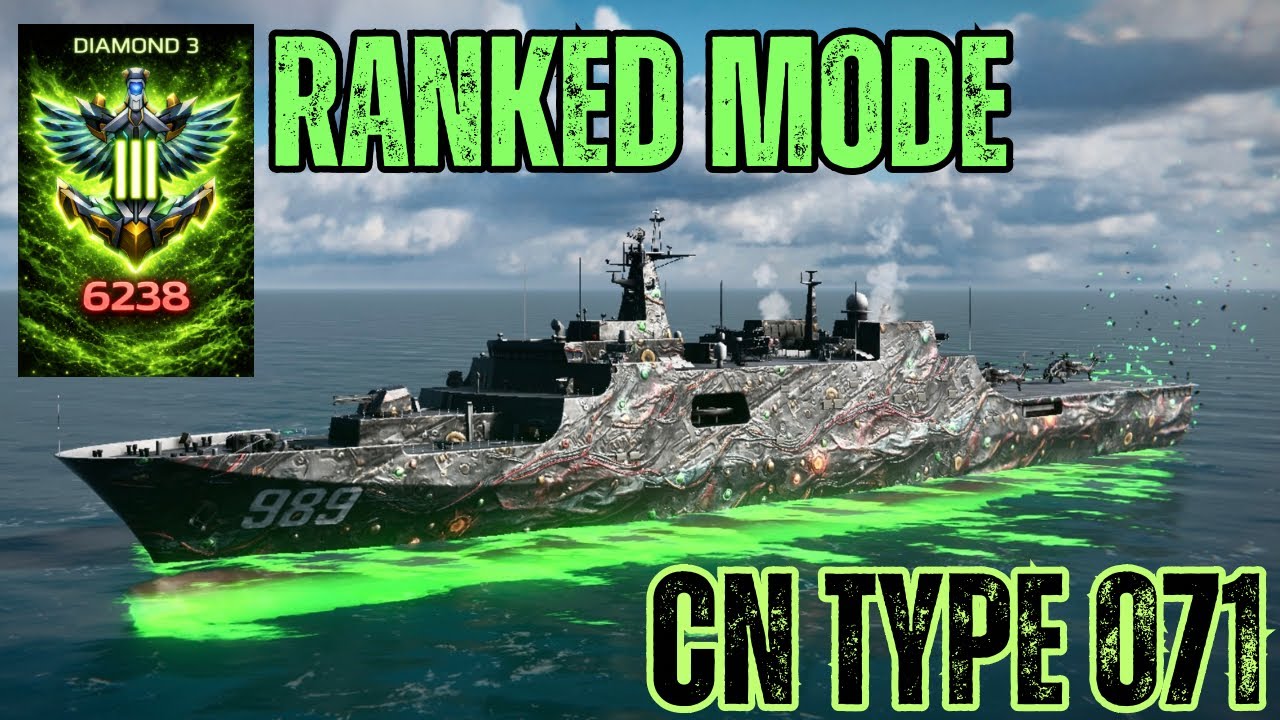 6200+ Ranked points with CN Type 071🔥- Modern Warships