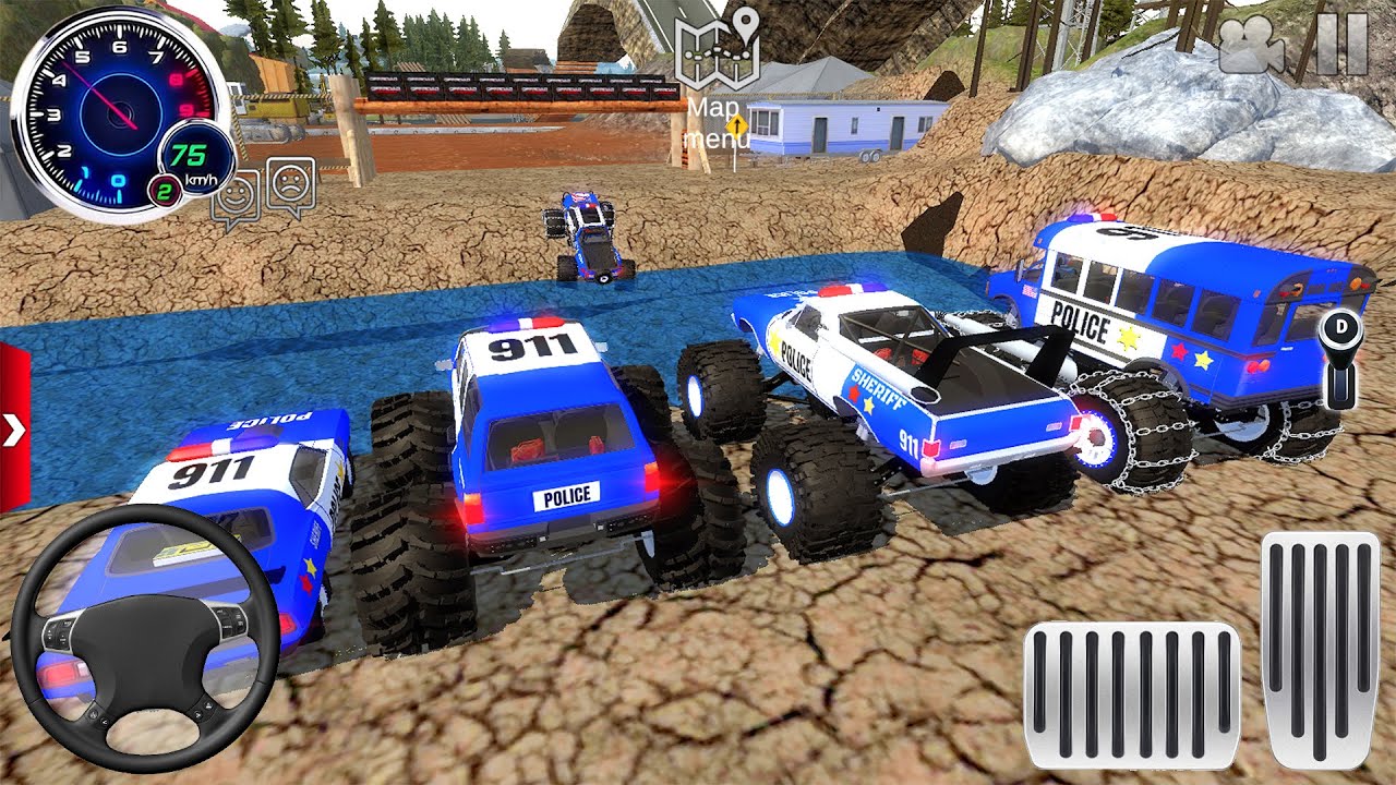 Juegos De Carros - Police Monster Truck Racing Offroad #1 - Offroad Outlaws Android GamePlay [FHD]