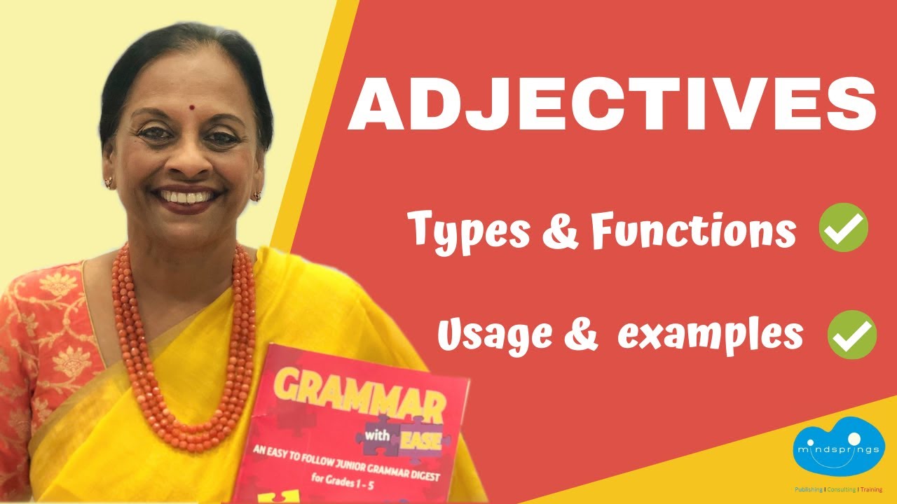 Adjectives | Types, Functions and Endings of Adjectives | Usage & examples | English Grammar lesson