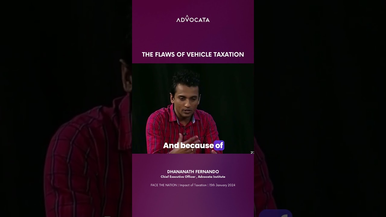 Dhananath Fernando highlights the issues with vehicle taxation 🚗 