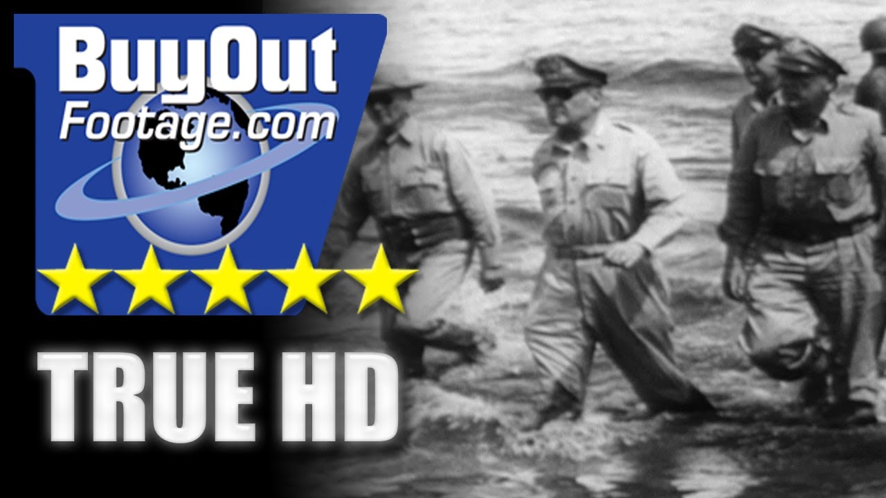 HD Historic Stock Footage WWII BATAAN DEATH MARCH | MACARTHUR RETURNS TO PHILIPPINES