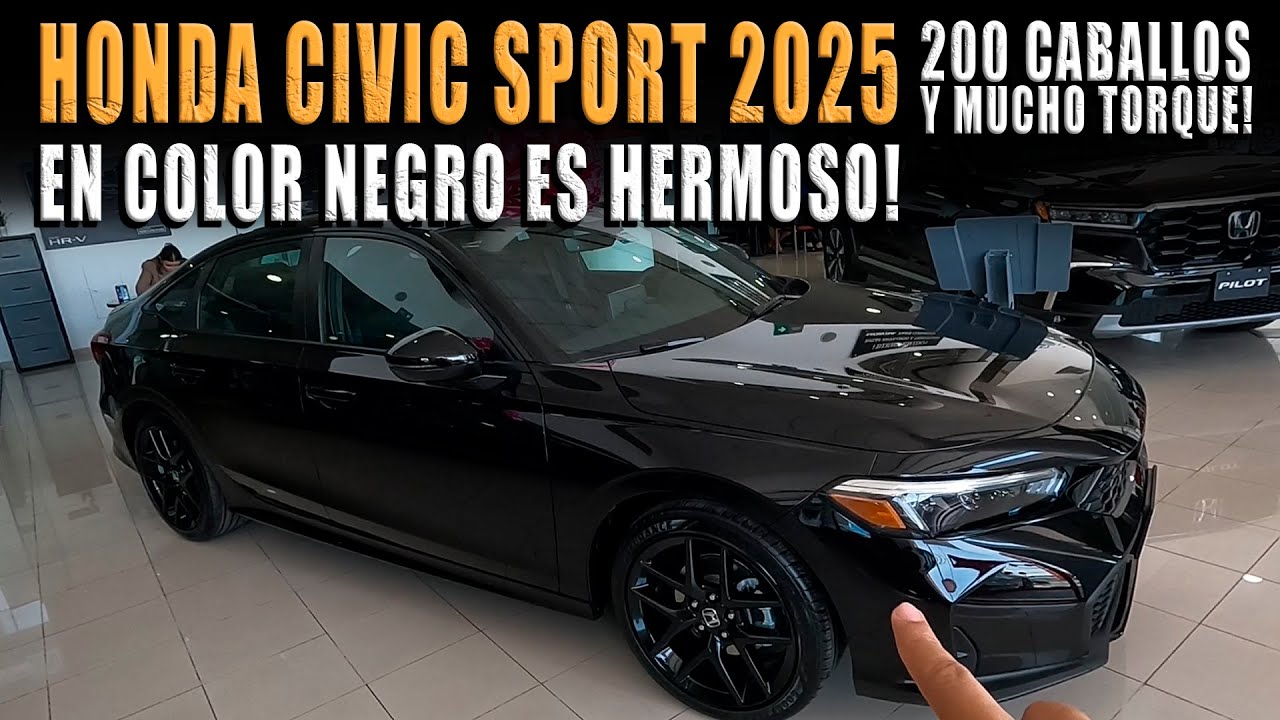 HONDA CIVIC SPORT 2025 EN COLOR NEGRO ES HERMOSO