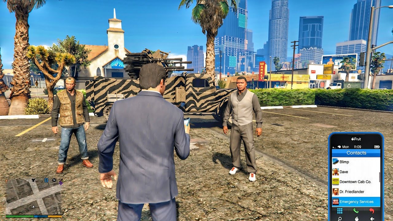 Gta V Enchanted - Michael Teams Up with His Friends — Then Calls the Police