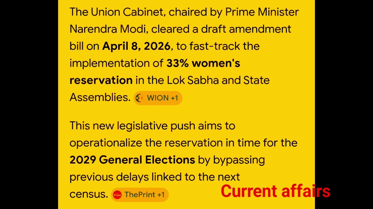 33 percent Reservation for women 