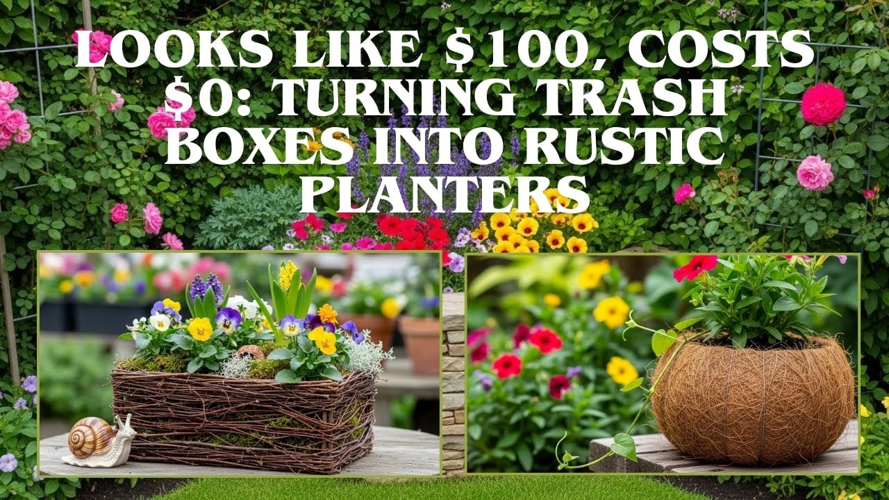 Looks Like $100, Costs $0: Turning Trash Boxes into Rustic Planters