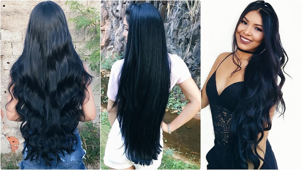 Wonderful Long Silky Black Hair by Thêskah Oliveira (Playing & Pretty Curls)