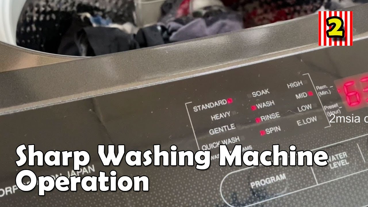 Sharp Top Load Washing Machine ESX159 Start Operation Experience