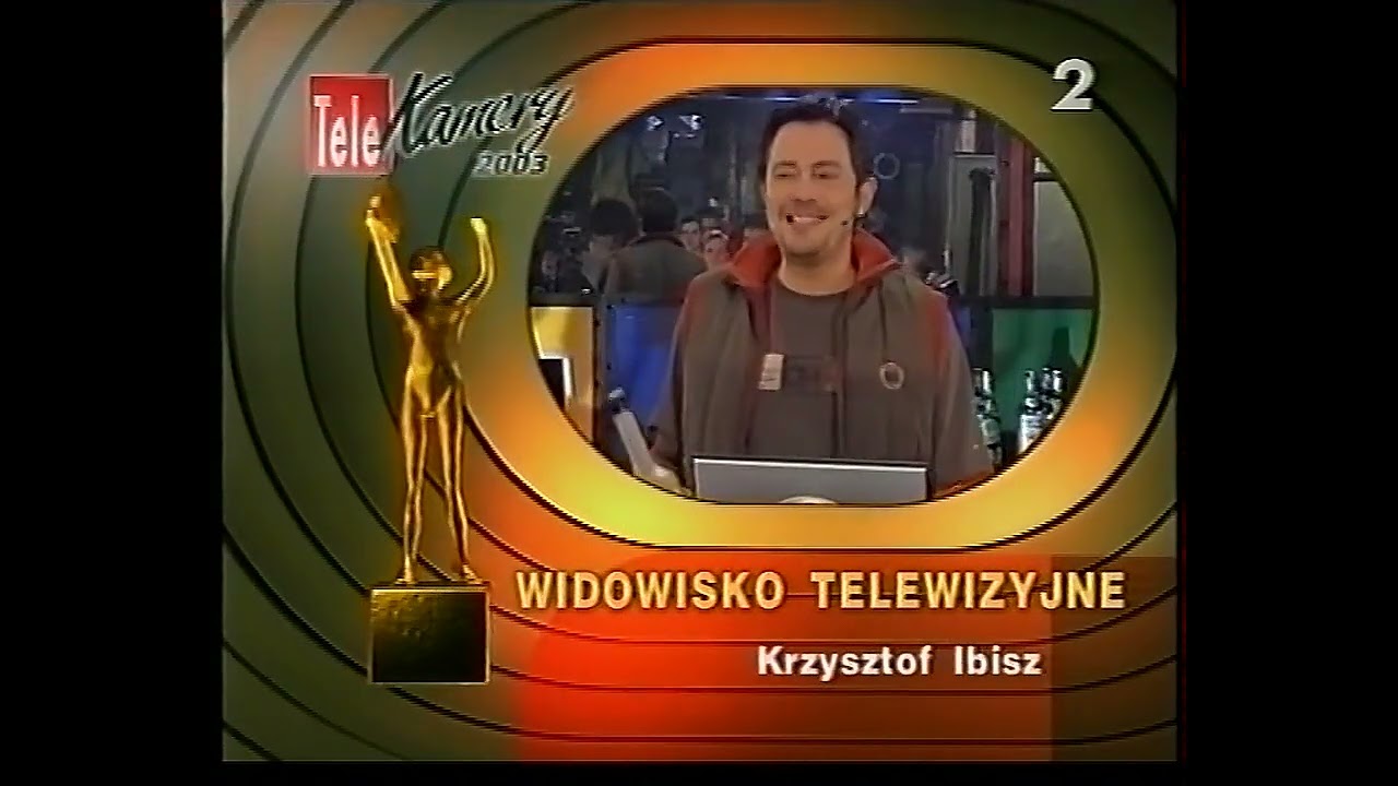 Program Drugi - Pogoda (fragment), spot plebiscytu Telekamery oraz ident. 22.12.2002 r.