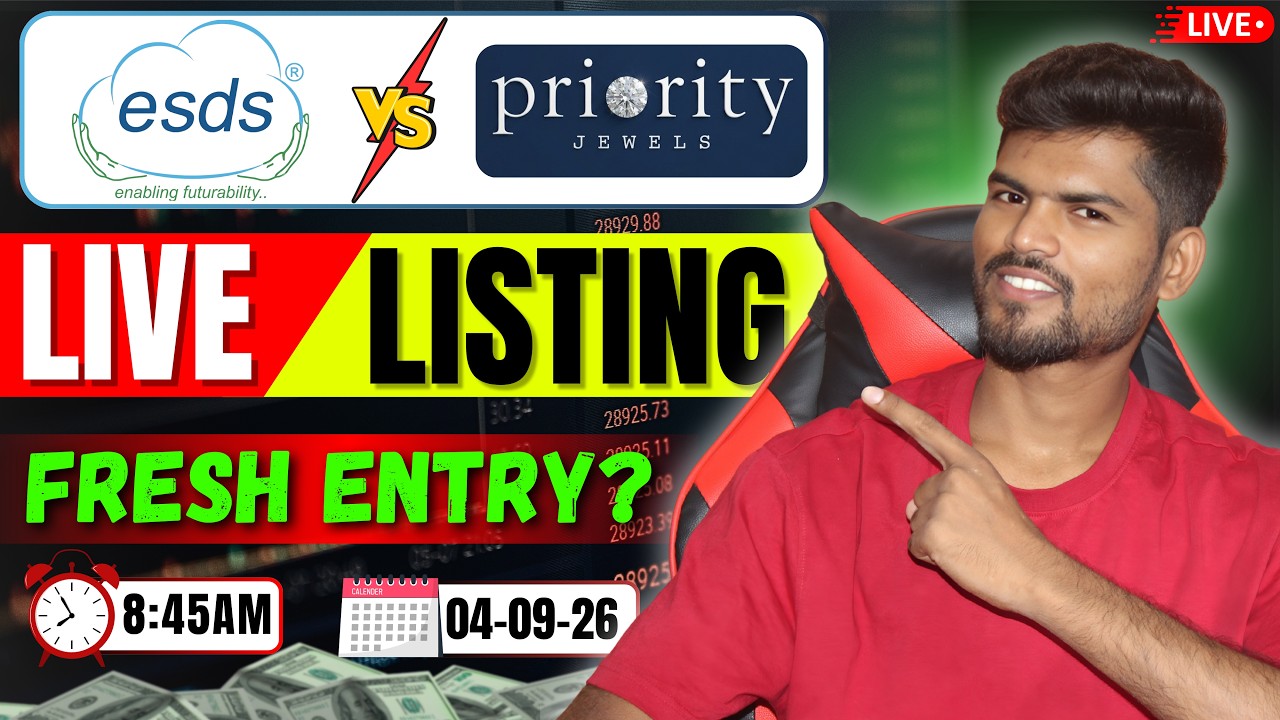 ESDS Software & Priority Jewels  IPO Live Listing 🔥 | Hold or Sell? | Fresh Entry?