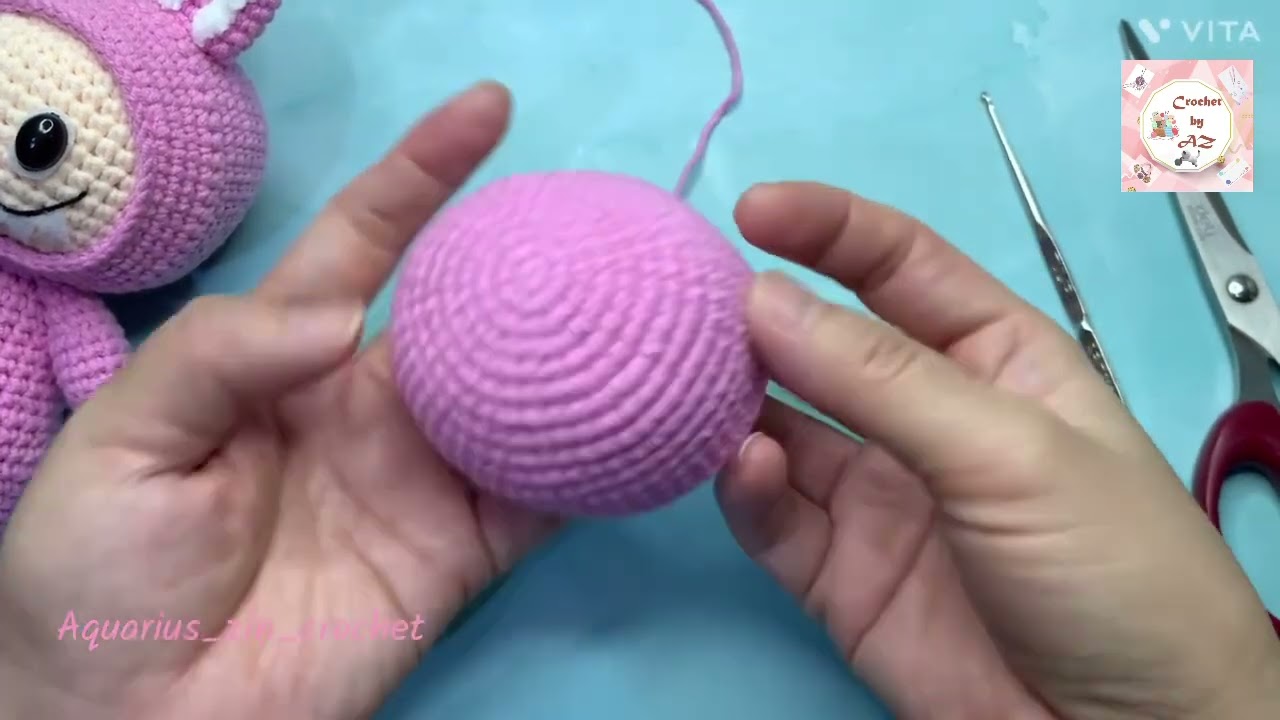 Crochet Labubu ✅ Part 5: To sew face & body and Head #labubu