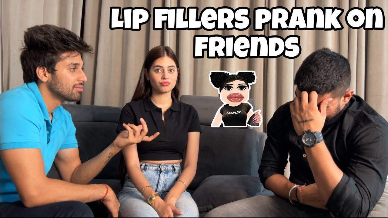 Lip fillers prank on friends 🤭 @prashant rana entertainment @Hrithik Vlogs
