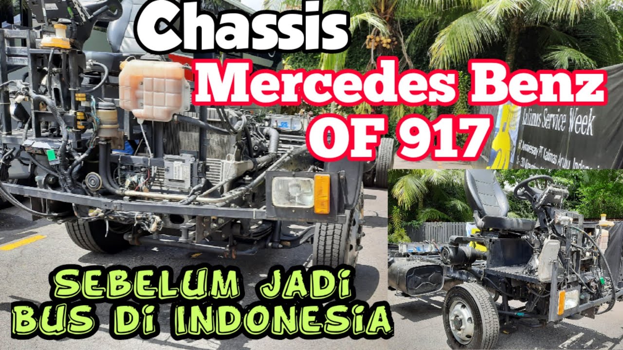 CHASSIS BUS MEDIUM LONG MERCEDES BENZ OF917 SEBELUM DI PASANG BODY