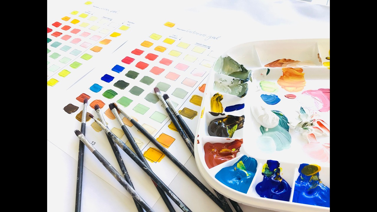 Hoe kan ik makkelijk opnieuw kleuren mengen - een kleurenboekje kleuren-mengboekje maken
