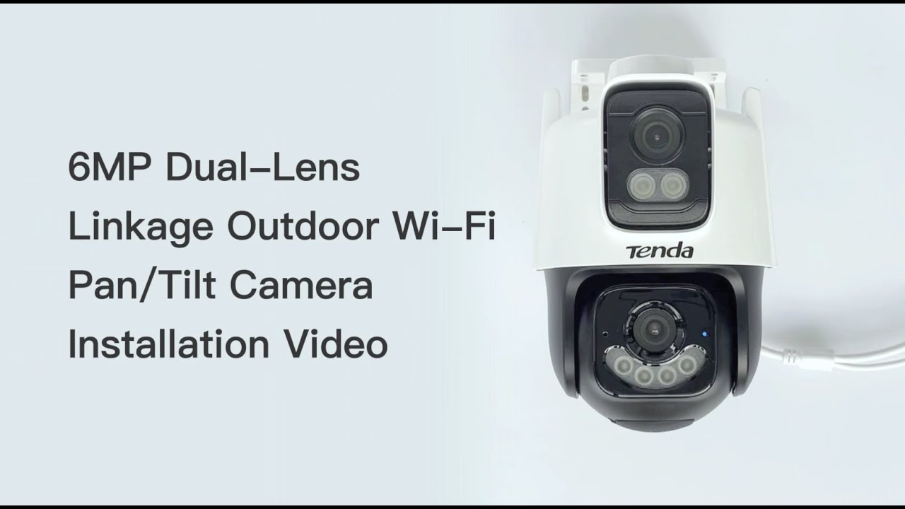 Tenda 6MP Dual lens Linkage Outdoor WiFi Pan Tilt Camera Installation video