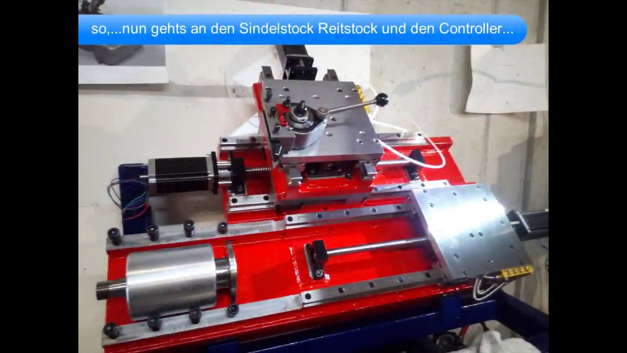 DIY CNC Lathe Montage der F&uuml;hrungen und Ober /Querschlitten...