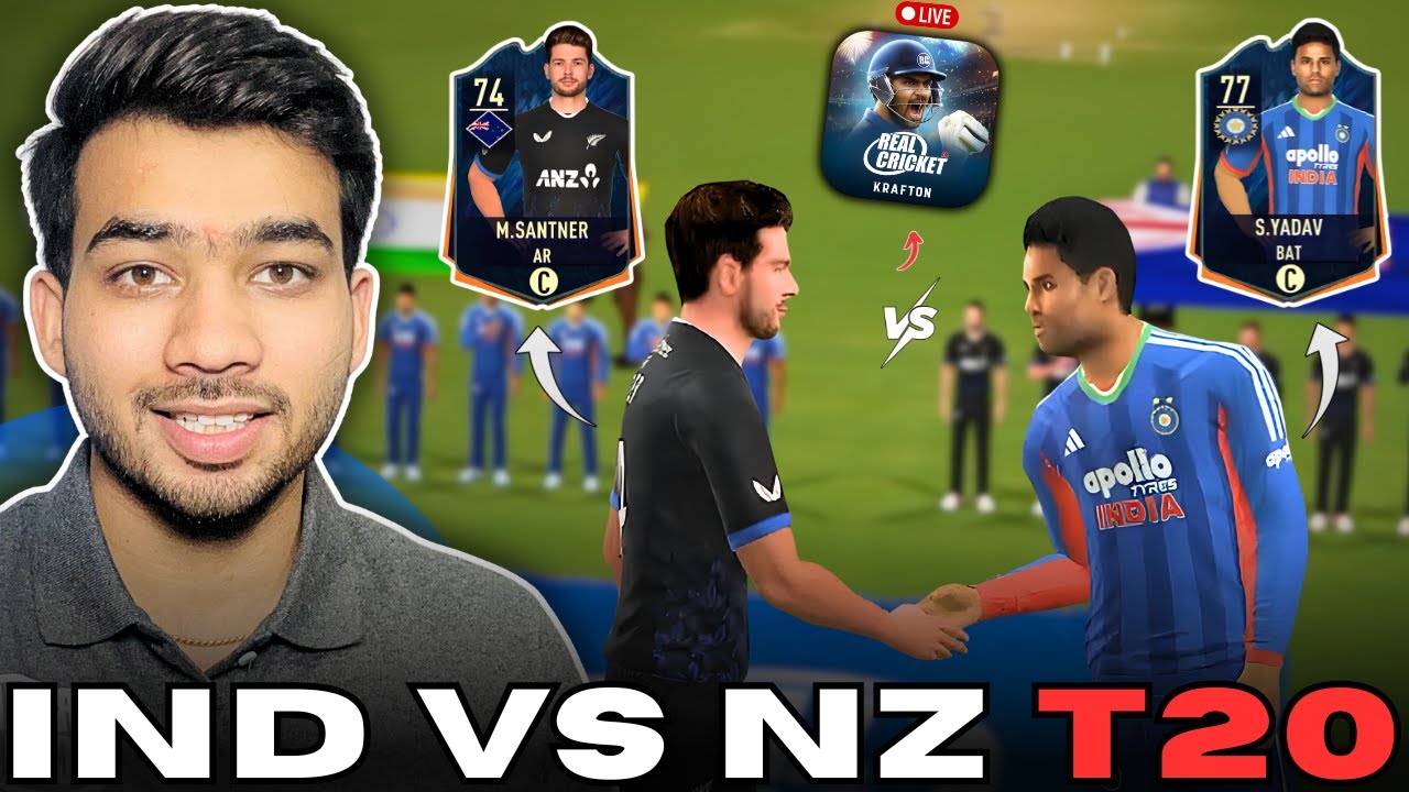 LIVE 5th T20I IND vs NZ 😃 | New Zealand Tour of India | #realcricket