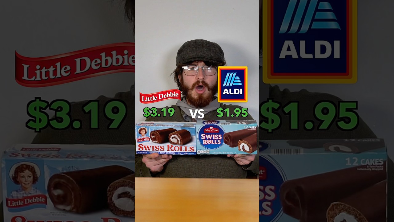 ALDI VS NAME BRAND SWISS ROLLS. Which one is worth it? #aldi #swissroll #aldifinds #tastetest #treat