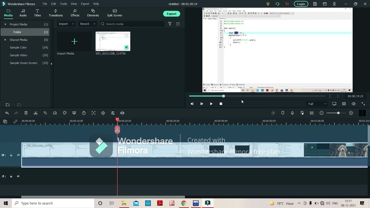 Simple C Program To Print Alphabets (A To Z) Using For Loop | Display Alphabets From (A-Z)