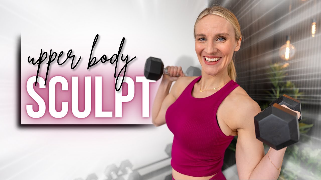 40-min CHEST & BACK Strength Training with Dumbbells