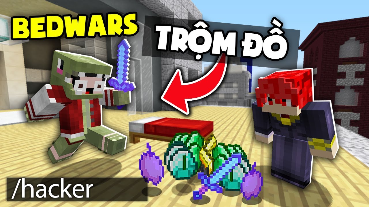 KHANGG HACK BEDWARS LỆNH TRỘM TẤT CẢ ĐỒ KIM CƯƠNG EMERALD SIÊU VIP *KHANGG TROLL NOOB TEAM MINECRAFT