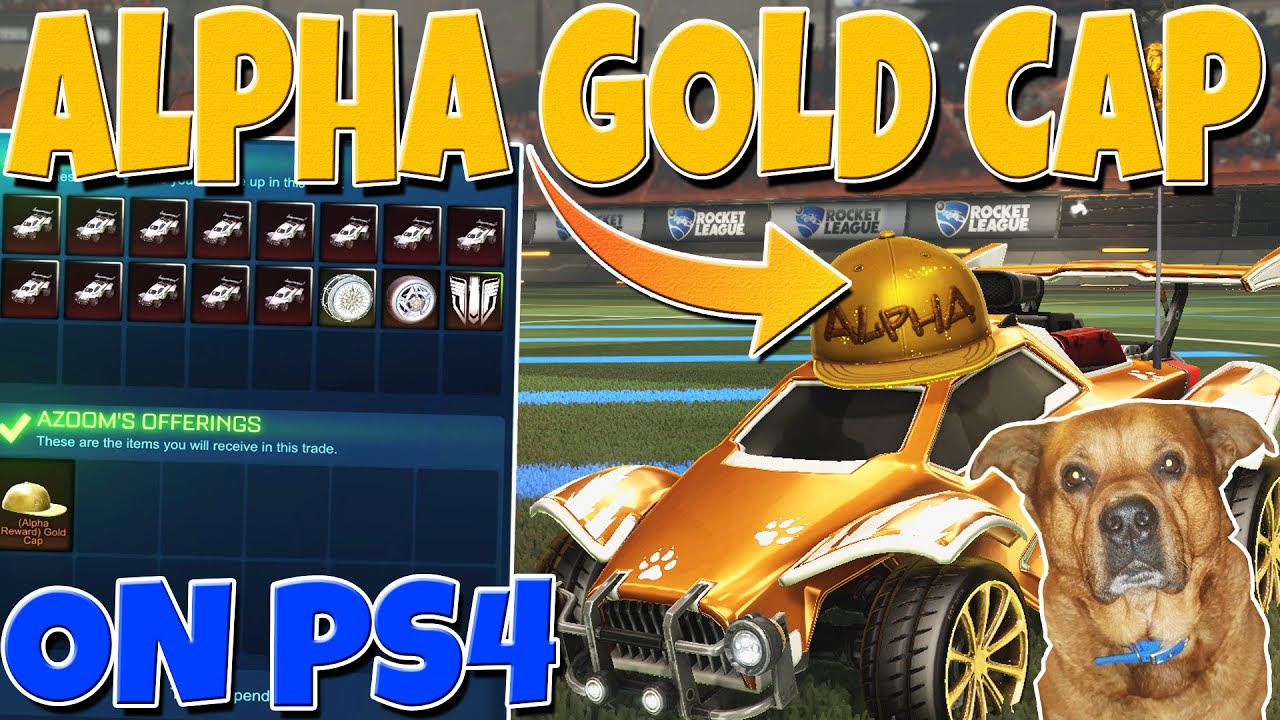 OMG I GOT ALPHA GOLD CAP ON ROCKET LEAGUE ON PS4  INSANE TRADE