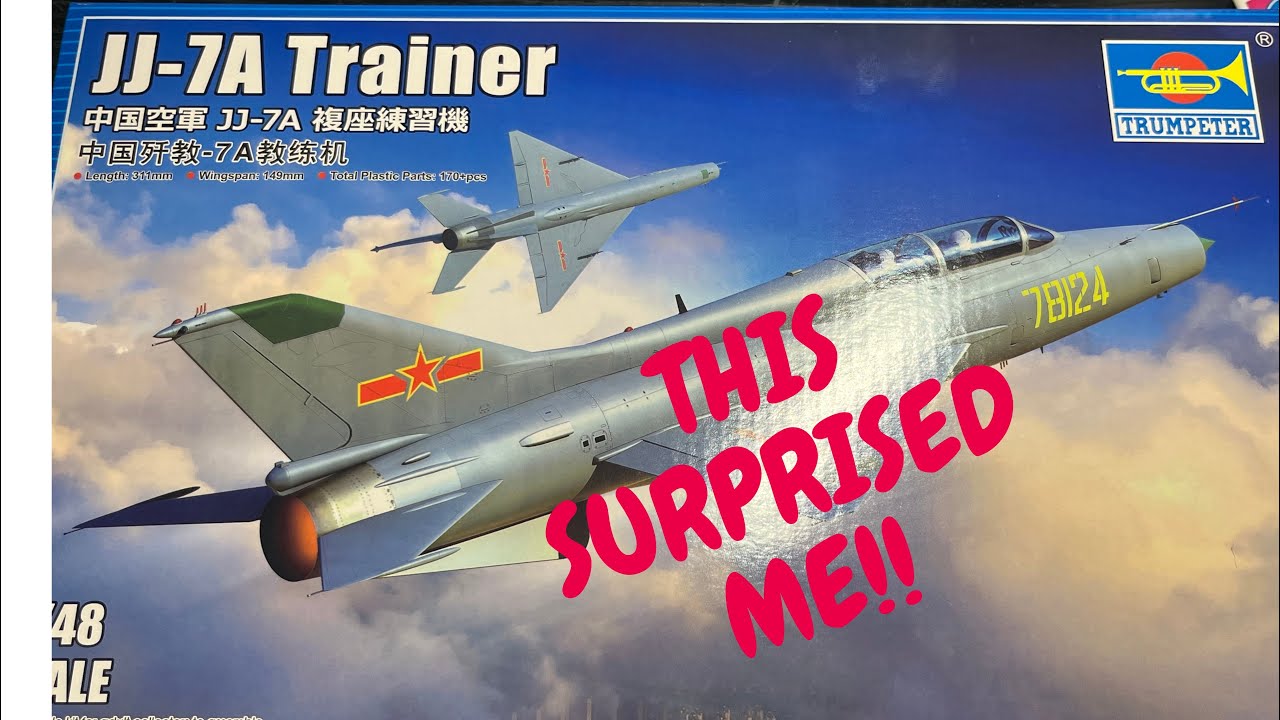 This kit shocked me!!!// Trumpeter 1/48 JJ-7A Trainer// unboxing &first impressions