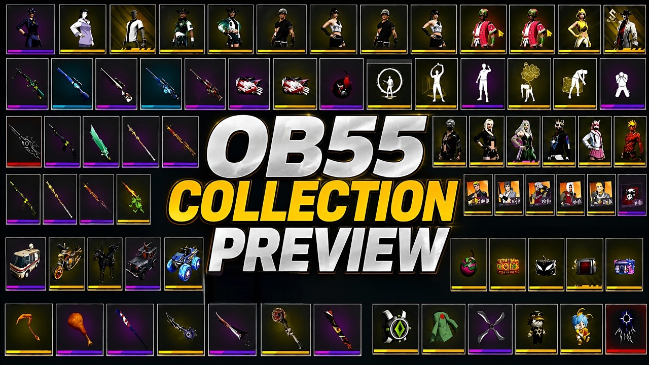Предварительный обзор новой коллекции предметов в Free Fire OB55