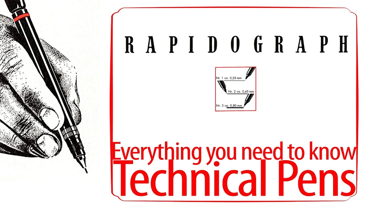 Technical pens, everything about cleaning, unclogging. Rapidograph, Isograph, Rotring, Fabercastell