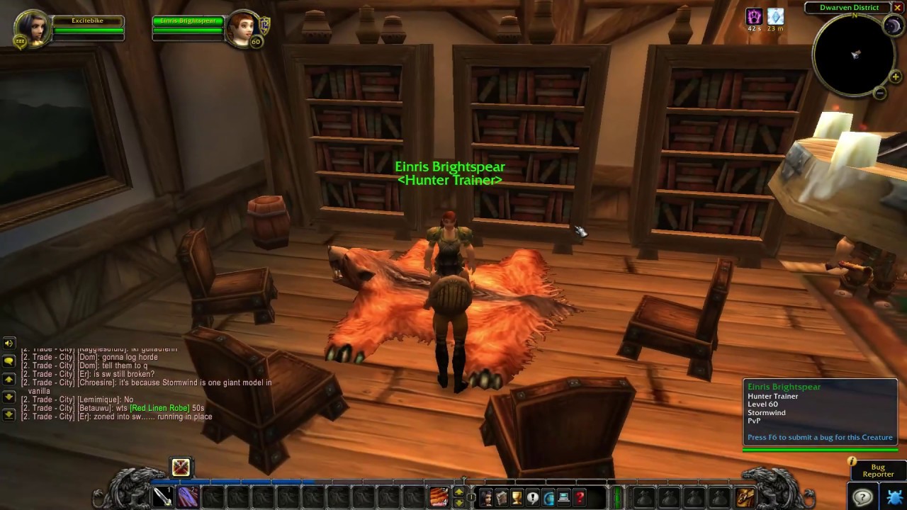 Stormwind Hunter Trainer location - WoW Classic