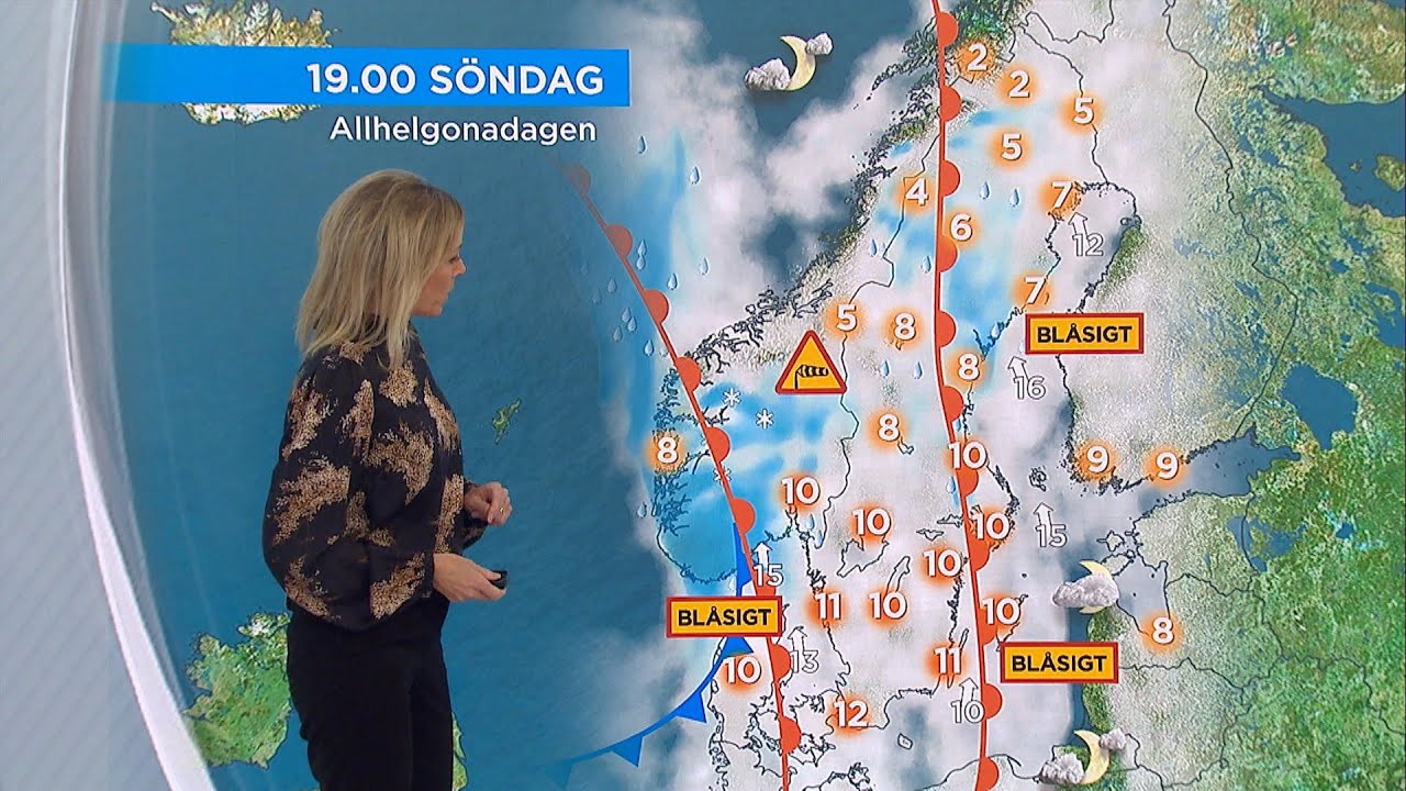 Här stormvarnar SMHI: Det blir både blött och blåsigt imorgon - Nyhetsmorgon (TV4)