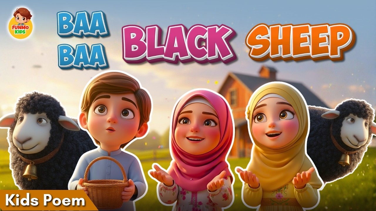 Baa Baa Black Sheep Islamic Version 🐑 Islamic Nursery Rhymes | Islamic Songs for Kids #nasheed