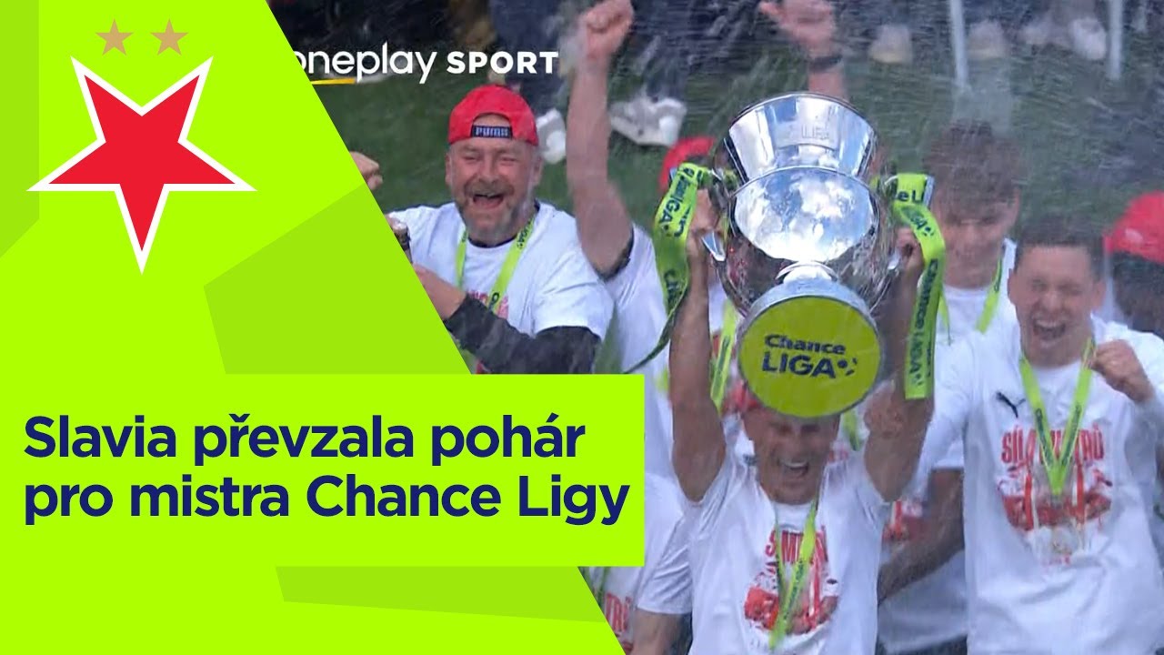 Slavia si převzala pohár pro mistra Chance Ligy