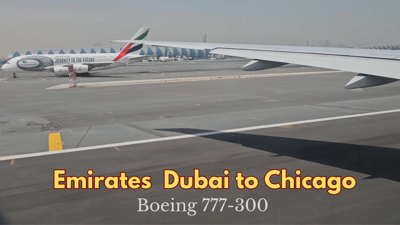 Emirates Flight from Dubai to Chicago Take off | Boeing777-300| Emirates Flight experience|#emirates