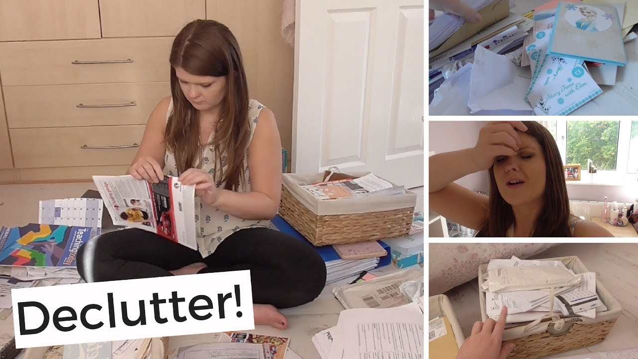 Konmari Paper Declutter and Organisation | Before and After