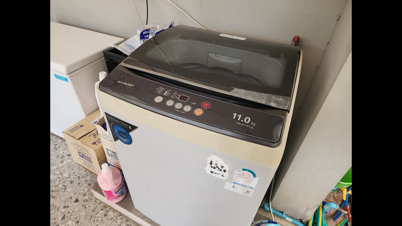 03-03-2026 ล้างเครื่องซักผ้า SHARP 11kg. รุ่น ES-W119T-SL