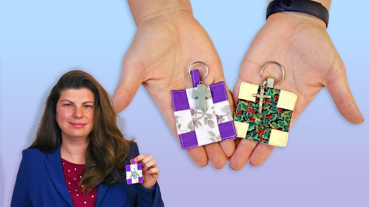 DIY Pocket Prayer Keychain // Pocket Prayer Keyring Sewing Pattern